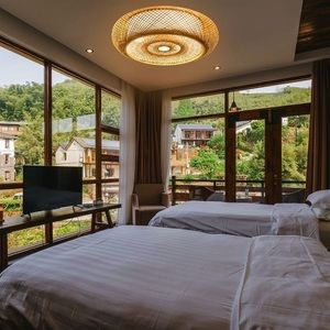 SOLD Handwoven Bohemian Ratan Ceiling Mount Light Fixture 20” Wicker